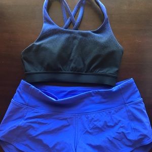 EUC sports bra and speed shorts